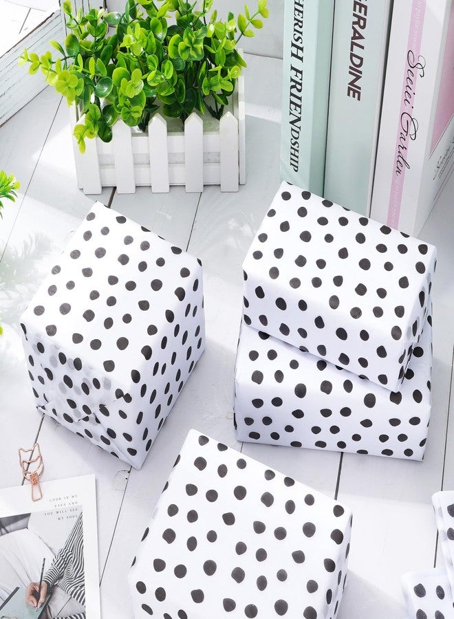 Whaline 100Pcs White Black Dot Tissue Paper Gift Wrapping Paper DIY Art Craft Paper for Birthday Wedding Baby Shower Party Gift Decor, 14 x 20 Inch - Image 4